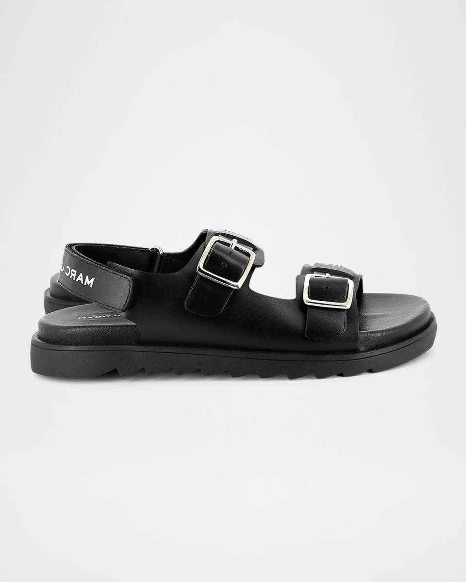 Kid's Leather Dual Buckle Sandals, Toddlers/Kids